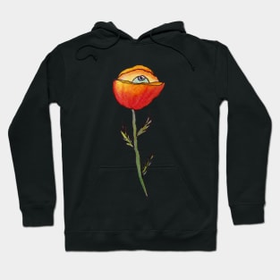 All Seing Poppy Flower Hoodie